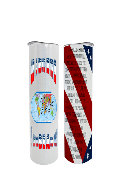 USMC Retiree 20oz Metal Water Cooler