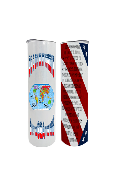 US Navy Officer 20oz Metal Water Cooler
