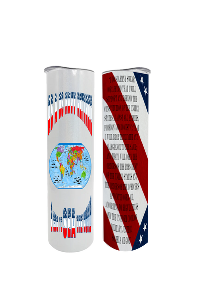 US Navy Retiree 20oz Metal Water Cooler