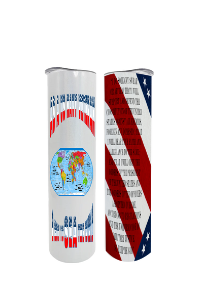 US Navy Veteran 20oz Metal Water Cooler