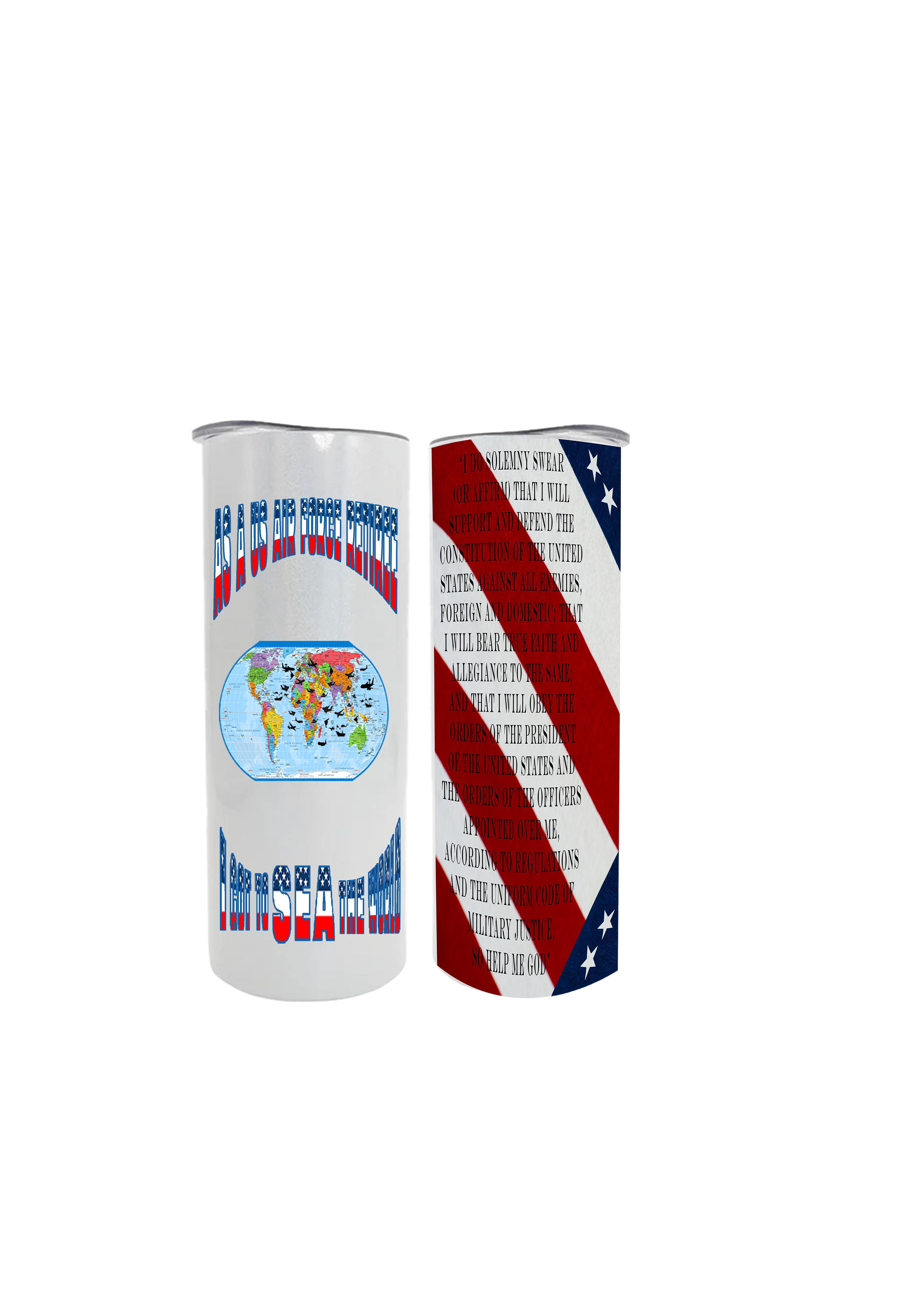 US Air Force Enlisted 20oz Metal Water Cooler