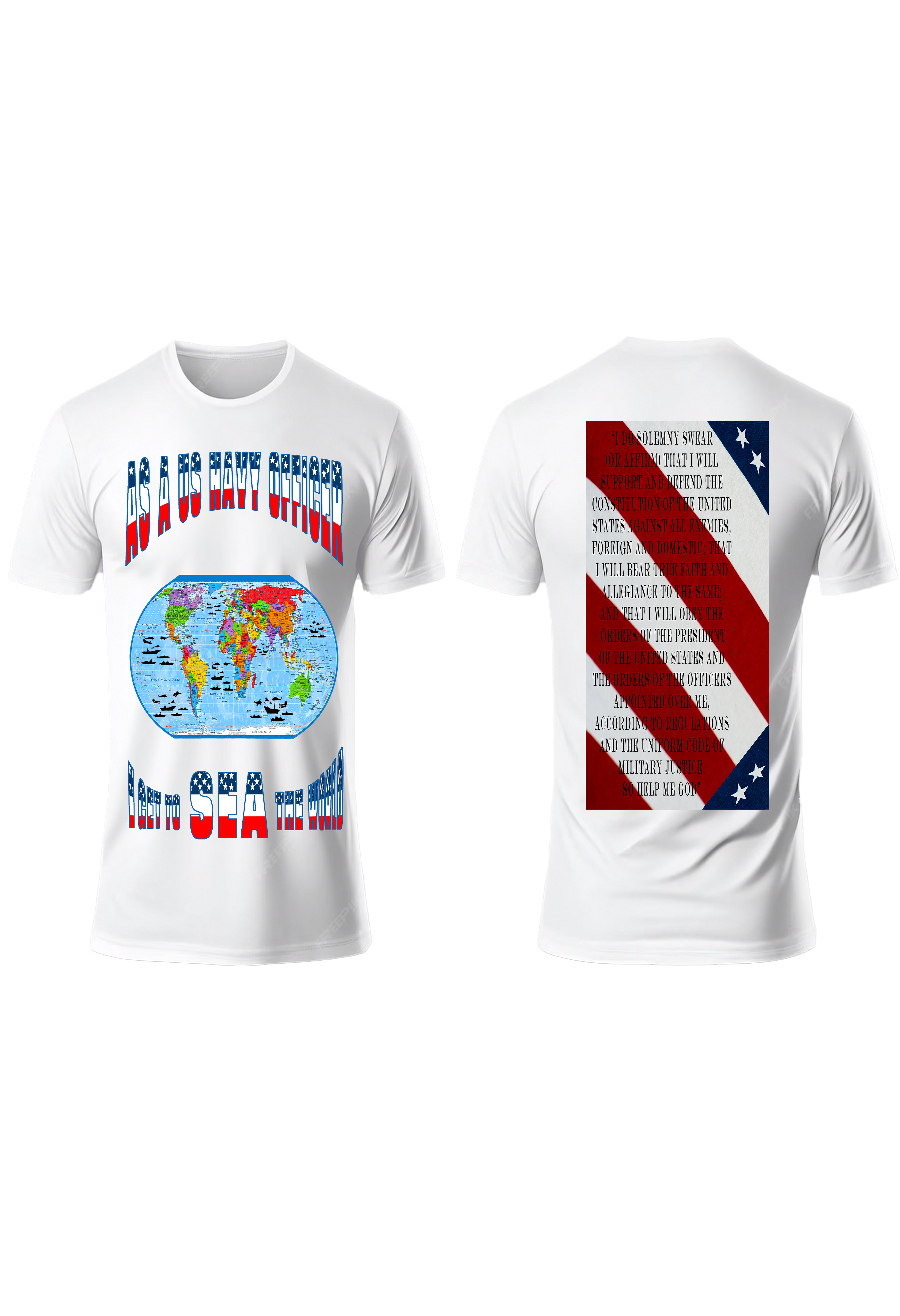 Men and Women US Navy Officer Stars and Strips Crew Nack